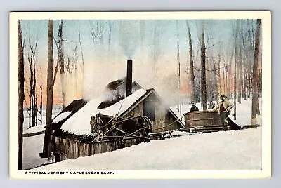 VT-Vermont Maple Sugar Camp Antique Vintage Postcard • $7.99