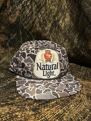 Natural Light Beer Retro Vintage Camo SnapBack Hat  • $29.99