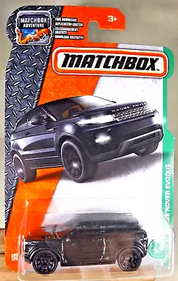 2016 Matchbox 100/125 Explorers RANGE ROVER EVOQUE Black W/Black Split 10 Spoke • $14