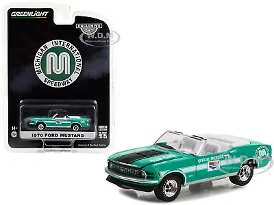 1970 Ford Mustang Michigan Int. Speedway Official Pace Car 1/64 Greenlight 30364 • $7.99