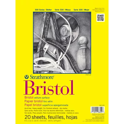 Strathmore 342109  Bristol Vellum Paper Pad 9 X12 -20 Sheets • $18.98