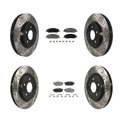 For Ford Mustang Front Rear Coated Drilled Slot Disc Brake Rotor Cera KDC-100360 • $269.66