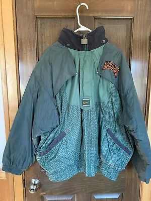 University Of Miami Hurricanes Nike Team Down Puffer Jacket Coat Size XXL • $75