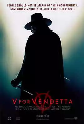 $24.99 • Buy V FOR VENDETTA Movie Poster [Licensed-NEW-USA] 27x40  Theater Size (B) Hugo