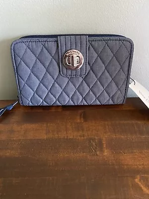 NWT VERA BRADLEY RFID Turnlock Wallet-Denim • $20