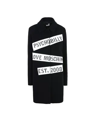 RARE Love Moschino – Psychobilly Printed Wool Blend Coat • $200