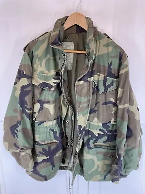 Military Army Air Force Woodland M-65 Field Jacket Coat Cold Weather Small Short • $39.99