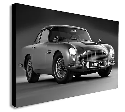 Aston Martin DB5 - James Bond - Canvas Framed Wall Art Print - Various Sizes • £17.99