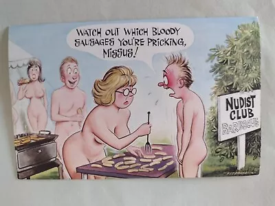Saucy Bamforth Comic Postcard  Fitzpatrick   Comic  Series No 264 Nudist BBQ • £2