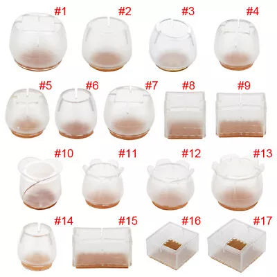 $9.46 • Buy 10Pcs Chair Leg Floor Protectors Square Round Furniture Leg Cap Table Feet Cover