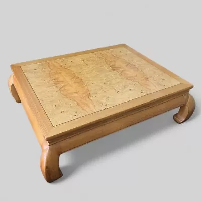 Vintage Henredon Burl Wood  Coffee Table - Milo Baughman  - Ming Style • $800