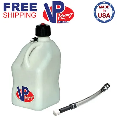 VP Racing White 5.5 Gallon Square Utility Jug + Deluxe Fill Hose • $43.63