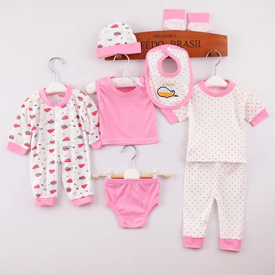 £10.99 • Buy 8PCS Newborn Infant Baby Bodysuit Playsuit Romper Scarf Hat Outfit Clothes Set