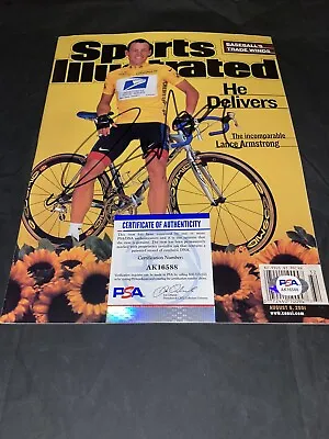 £201.91 • Buy Lance Armstrong Signed SI Sports Illustrated Full Magazine PSA/DNA #6