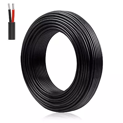 22 Gauge 2 Conductor Wire 20M/65.6Ft 22 AWG Insulated Stranded Hookup Black New • $25.99