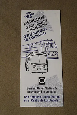 Metrolink - Train/Shuttle Connection - Brochure • $3