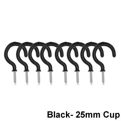 Screw-In Dipping Cup Hooks Hardware Tool Mug Shouldered Screws Kitchen Loop Peg • $13.26