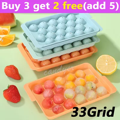 Round Ice Cube Tray Ball Maker  Round Whiskey Sphere.Mold Silicone 1x DIY Mould • £3.39