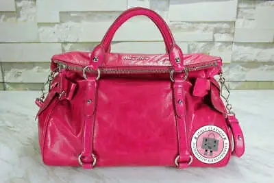 NEW Miu Miu RT0365 X72 Vitello Lux Bauletto Fuxia / F0029 Calfskin Shoulder Bags • $880