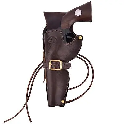 Cow Leather Revolver Holster Western Cowboy Revolver Gun Case Holster Gun Cover • £45.76