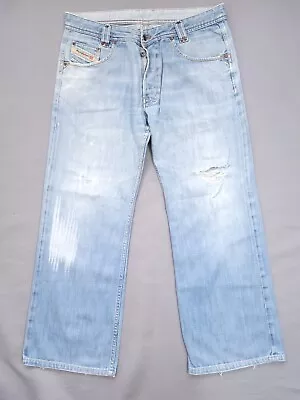 Mens Diesel Jeans Size 34 Wide Leg Baggy Retro Y2K Denim Yokees W34 L30 • £19.99