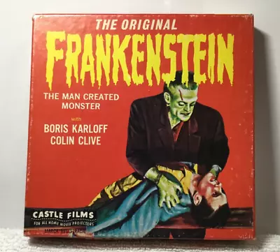 FRANKENSTIEN Boris Karloff Castle Films Super 8 MM Home Movie Collectible #1061 • $49.99