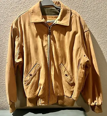 Vtg 1995 Timberland Cowhide Waterproof Leather Jacket Men's M • $99.99