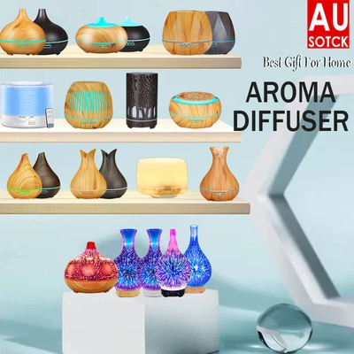 $3.99 • Buy Aromatherapy Diffuser Aroma Essential Oil Ultrasonic Air Humidifier Mist 7 LED
