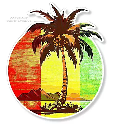 Palm Trees Rasta Distressed Vintage Old School Style Sticker Decal 3.5  • $4.99