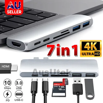 $25.95 • Buy USB 3.1 Type C USB-C To Data USB Combo HUB 4K HDMI VGA Charge Port Adapter Cable