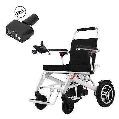 Ultra Lightweight Foldable Electric Wheelchair With Lights 2×8AH Battery 250W • £1199