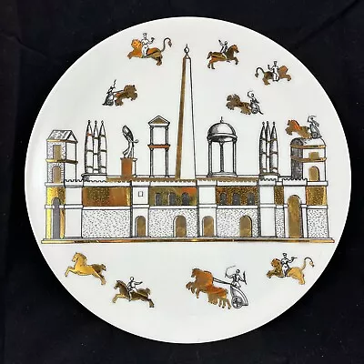 Piero Fornasetti Anfiteatro Or Amphitheater Porcelain Plate Mid-Century Classic • $550