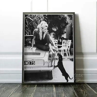 Brigitte Bardot With Her Dachshund Dog Premium Art Print • $89