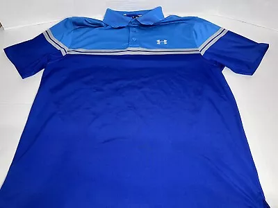 Mens Under Armour Blue Short Sleeve Athletic Shirt Size M • $10.49