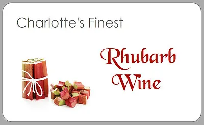 Rhubarb Wine Bottle Gift Labels Personalised Stickers For Homemade Fruit Drinks • £2.70