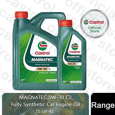 Castrol Magnatec 0W-30 C2 Car Engine Oil With Dualock Technology 1 Or 4 Litre • £11.99