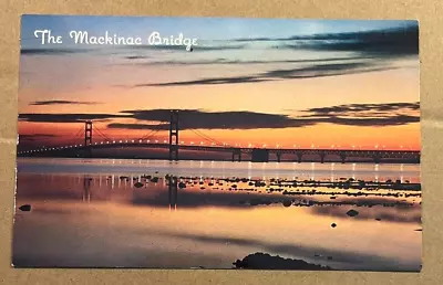 Vintage Unused Postcard  Mackinac Bridge Michigan • $1.70