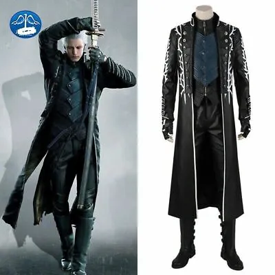 Cosplay Game Devil May Cry 5 Vergil Dante Nero Costume Boots Halloween Outfits • $264.61