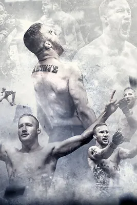 Justin Gaethje Martial Artist Victory Scream Art Home Decor - POSTER 20x30 • $23.99