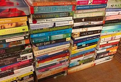 Lot Of 100 Large Trade Literature Fiction Paperback BestSeller UNSORTED Mix Book • $189.95