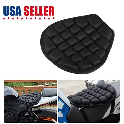 Motorcycle Comfort Gel Seat Cushion Pillow Pad Pressure Relief Cover US HOT • $13.45