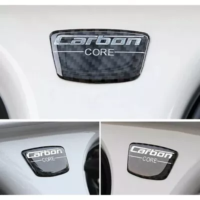 $6.49 • Buy B Column 65mm Decal Carbon Fiber Car Core Emblem Sticker BMW E46 E90 E60 E39 F30