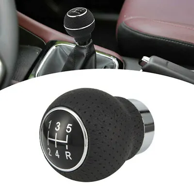 $20.23 • Buy 5 Speed Black Car Manual Shift Knob Gear Stick Shifter Lever Leather Universal