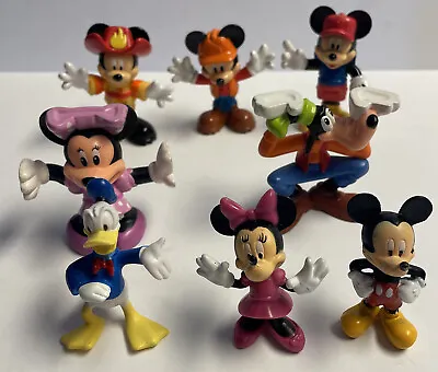 Mickey & Minnie Mouse Donald Duck & Goofy Lot Of 8 Disney PVC Figures • $11.99