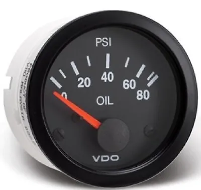 VDO 350-104 Vision Series 80 PSI Oil Pressure Gauge  In STOCK Won't Last Long!! • $79