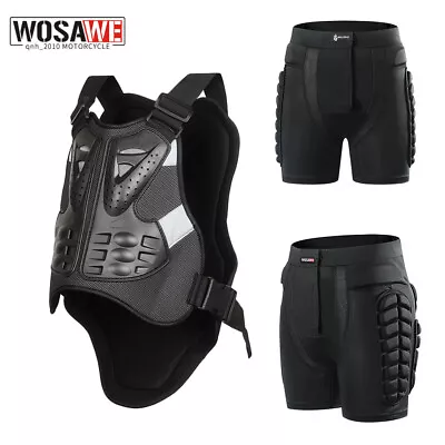 WOSAWE Adult Motorbike Body Armor Hip Pants PE Crash Ski Racing Protective Gear • $25.04