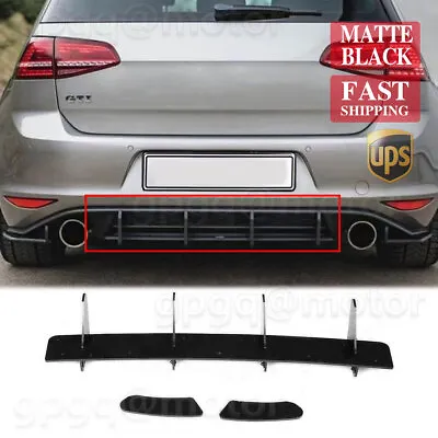 Rear Bumper Lip Diffuser Spoiler Splitter For Volkswagen VW Golf 7 MK7 GTI 14-17 • $48.59