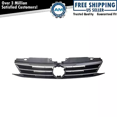 $91.20 • Buy Front Black & Chrome Grille For 2015-2018 Volkswagen Jetta New