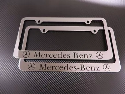 2 Brand New MERCEDES-BENZ Chromed METAL License Plate Frame  • $23.99