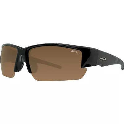 Maxx Stealth 2.0 Sport Golf Riding Sunglasses Black With Brown Polarized Lens • $19.99